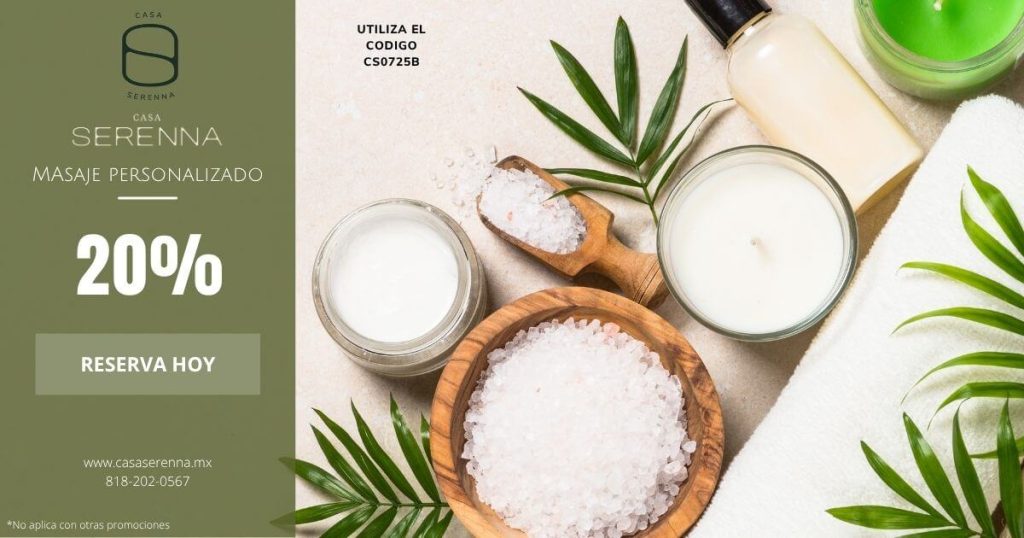 20%. de descuento en tu masaje personalizado
