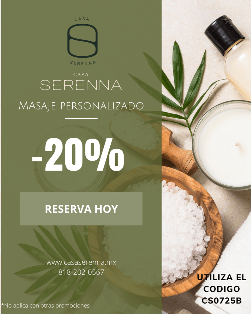 20% de descuento en tu masaje personalizado